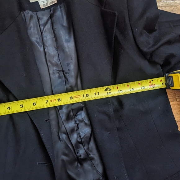 Women's Jaeger Wool & Cashmere Black Blazer (Size 10) - Picture 11 of 13
